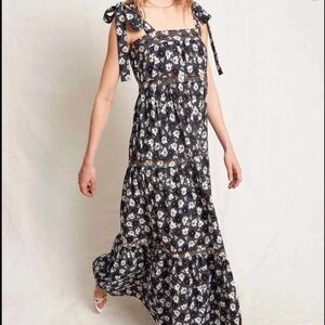 Warm Big Love Floral Print Maxi Dress